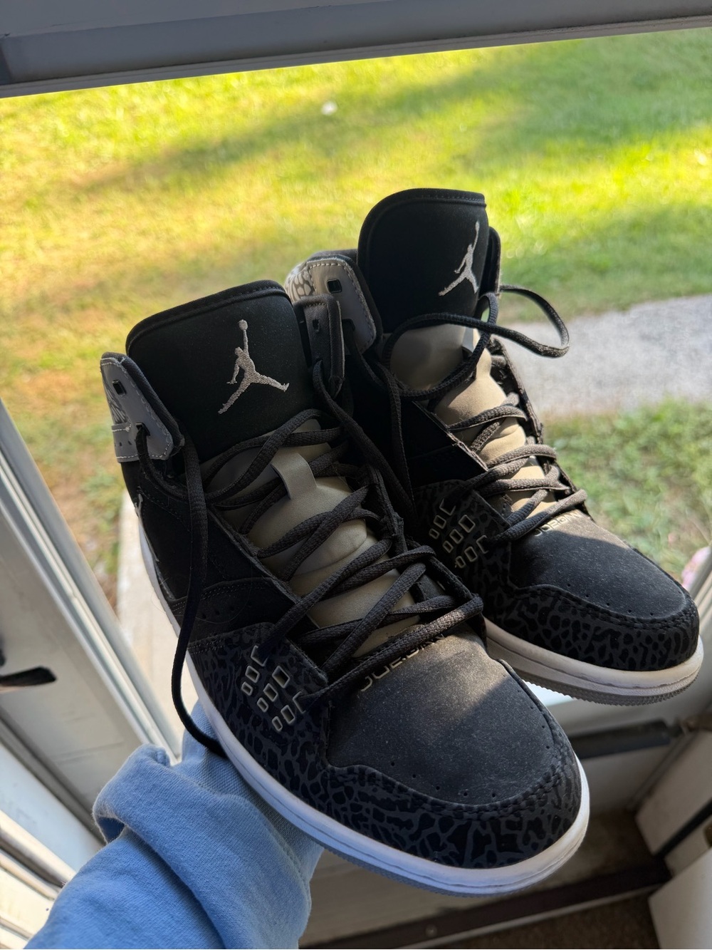 Nike Jordan High-Top Sneakers in Black and Grey